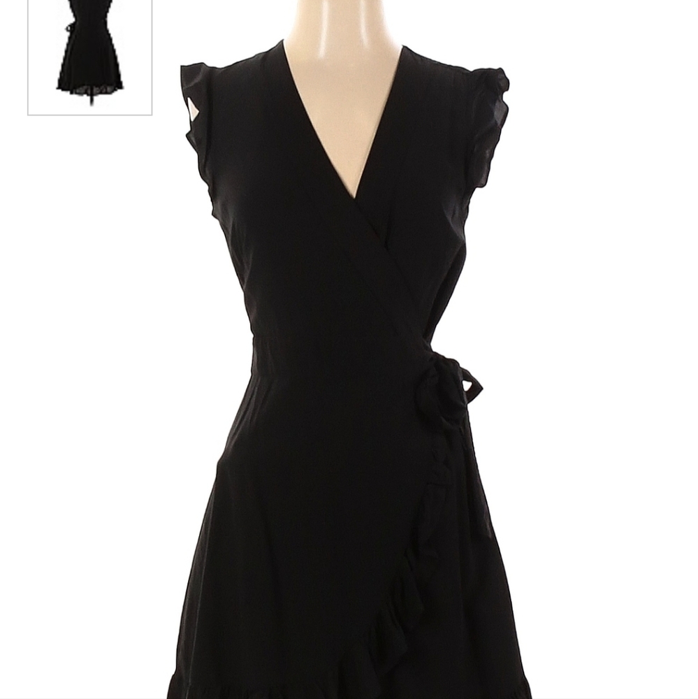 Ann Taylor Loft Flutter Sleeve Romper - Black - Size 10